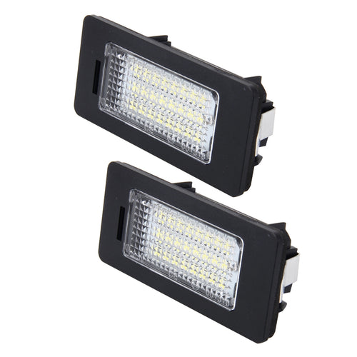 Lot de 2 Feux de plaque d'immatriculation de voiture 2 W 120 lm avec 24 lampes SMD-3528 pour Audi, Volkswagen, DC 12 V