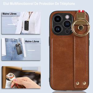 Etui  arrière de téléphone  en cuir pour iPhone (marron)