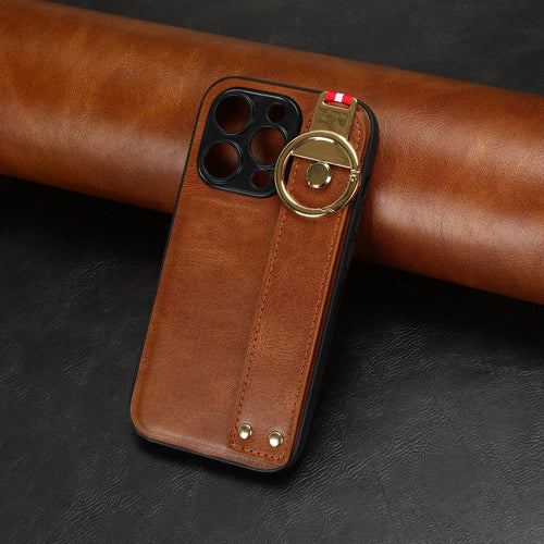 Etui  arrière de téléphone  en cuir pour iPhone (marron)