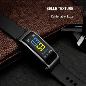 Casque Bluetooth 4.1 + Bracelet intelligent(  0,96 pouces) avec: Podomètre de soutien /Calories brûlées / Moniteur de fréquence cardiaque...Couleurs noire et grise