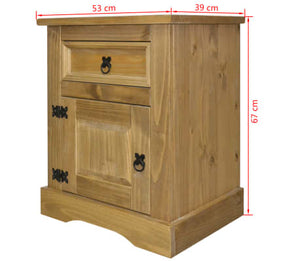 Armoire de chevet en pin mexicain  20,9 "x15,4" x26,4 "