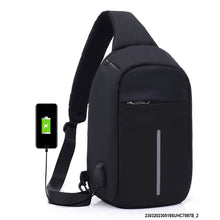 Charger l&#39;image dans la galerie, Multi-Function Portable Casual Chest Bag Outdoor Sports Anti-theft Shoulder Bag with External USB Charging Interface for Men / Women