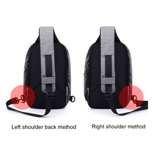 Multi-Function Portable Casual Chest Bag Outdoor Sports Anti-theft Shoulder Bag with External USB Charging Interface for Men / Women