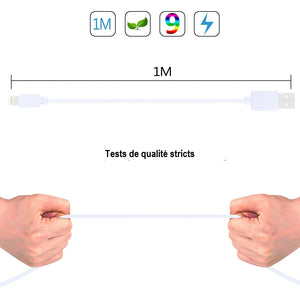 Câble de chargement ,de synchronisation de données, 1m, Transmission et chargement de données à grande vitesse 35Cores, Micro USB vers USB...