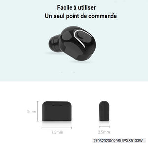 Écouteur Bluetooth sans fil, Bluetooth 5.0 avec boîte de chargement magnétique, prise en charge de la conversation bidirectionnelle