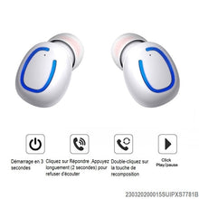 Charger l&#39;image dans la galerie, Ecouteurs Bluetooth 5.0  stéréo avec boîte de chargement, prise en charge de l&#39;affichage de la batterie ,invocation de Siri et appel, IPX6 étanche
