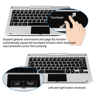 Tablet PC Magnetic Docking Keyboard for Jumper EZpad 6 Pro(Silver)