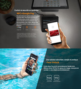 Téléphone robuste Ulefone Armor X5 Pro, 4 Go + 64 Go