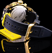 Charger l&#39;image dans la galerie, Men Pro Diver Scuba Chronograph 18Kt Gold Blue Dial PU Strap Watch