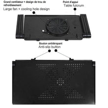 Charger l&#39;image dans la galerie, Support de bureau pliable réglable(à 360 degrés) en alliage d&#39;aluminium  avec ou sans tapis de souris pour ordinateur portable