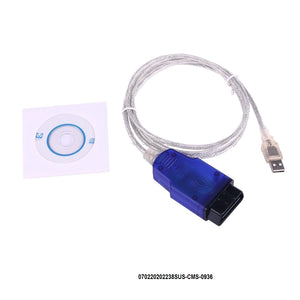 Câble de diagnostic USB 2.0 KKL VAG-COM pour VW / Audi 409.1 ,Volkswagen , Skoda ,Siège (bleu)