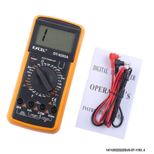 Multimètre numérique ,affichage à cristaux liquides de DT9205A pour  diode/fonction de mesure de hFE de transistor