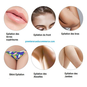 Epilateur,machine de cire d'épilation,réchauffeur  de cire,Enlever les poils indésirables de la main,du pied, du coude, du bras, de la jambe, des aisselles et de la ligne de bikini facilement,rapidement ,facilement sans irritation ni dommage pour la peau