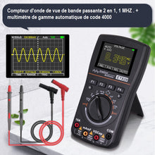 Charger l&#39;image dans la galerie, 2 en 1 oscilloscope multimètre 2,4 pouces écran couleur mètre testeur de fréquence de résistance numérique 1MHz 2.5Msps mètre