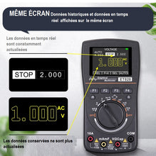 Charger l&#39;image dans la galerie, 2 en 1 oscilloscope multimètre 2,4 pouces écran couleur mètre testeur de fréquence de résistance numérique 1MHz 2.5Msps mètre