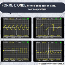 Charger l&#39;image dans la galerie, 2 en 1 oscilloscope multimètre 2,4 pouces écran couleur mètre testeur de fréquence de résistance numérique 1MHz 2.5Msps mètre