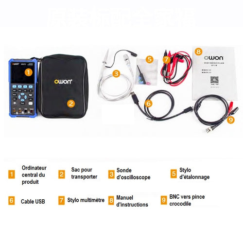 Oscilloscope + multimètre + source de signal multifonction en un