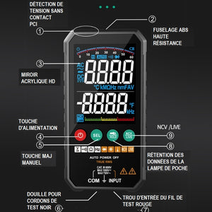 multimètre numérique portable intelligent de haute précision entièrement automatique (FY107A; FY107B;FY107C+;FY107C  )