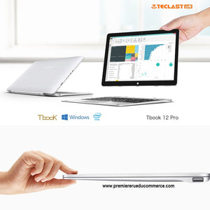 Teclast Tbook 12 Pro Tablet, 12,2 pouces, 4 Go + 64 Go Windows 10 Édition Familiale + Système d'exploitation Android 5.1, Intel Cherry Trail X5, RAM: 4 Go, Support OTG, WiFi, Bluetooth 4.0, Sortie HDMI...