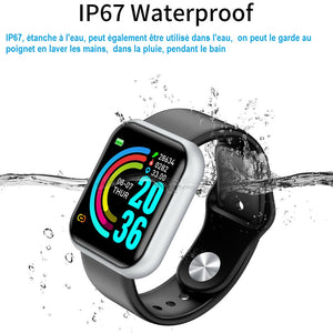 (Montre et téléphone) étanche Bluetooth Smart Watch pour iphone IOS Android Samsung LG B
